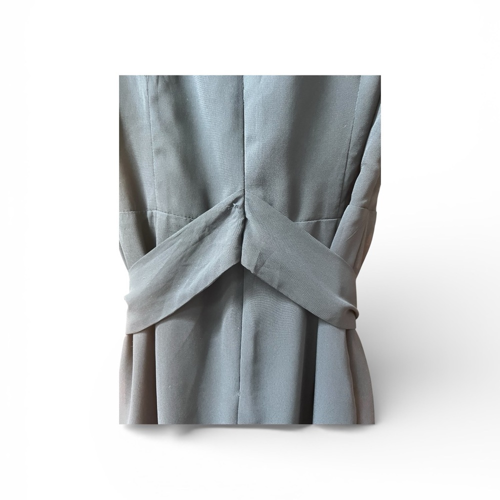 Lulu's Deep V Navy Ruffle Tie-Waist Mini Dress - Picture 9 of 11